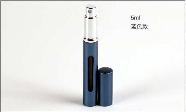 1 pcs 5 ml Mini Draagbare Reizen Navulbare Parfum Verstuiver Fles Parfum fles Spray Scent Pomp Case Lege Cosmetische Containers: Blauw