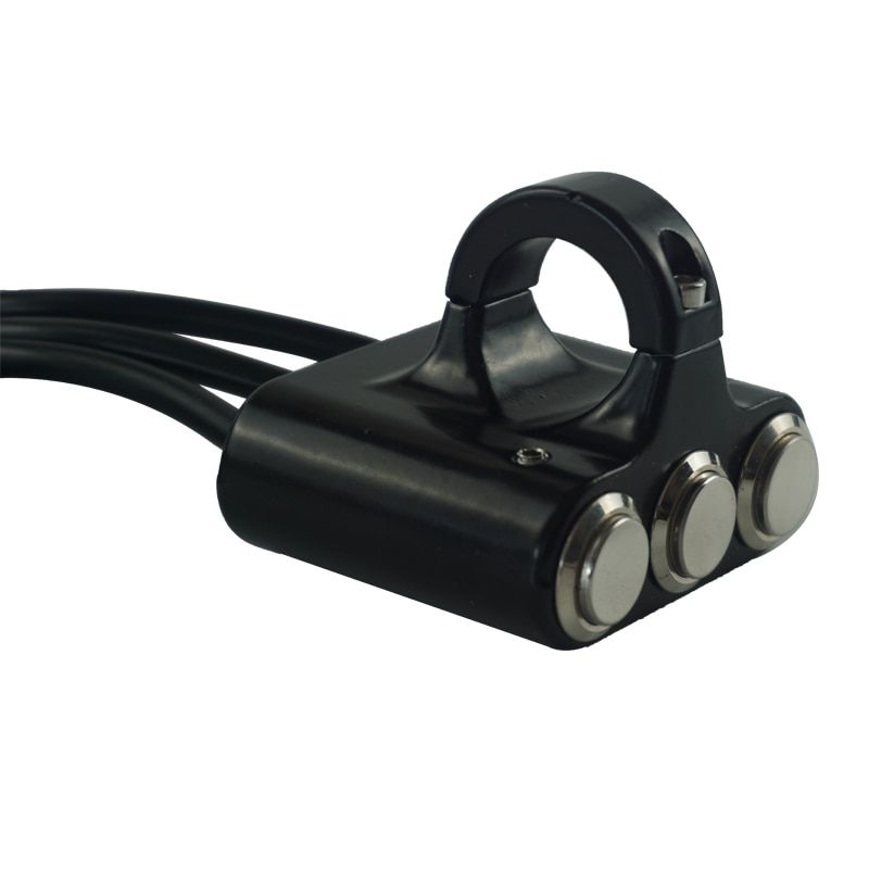 Greluma 1 Pièce 12v moto ATV 22mm (7/8 ) interrupteur de bouton de guidon interrupteur de phare de danger frein antibrouillard marche arrêt (rouge