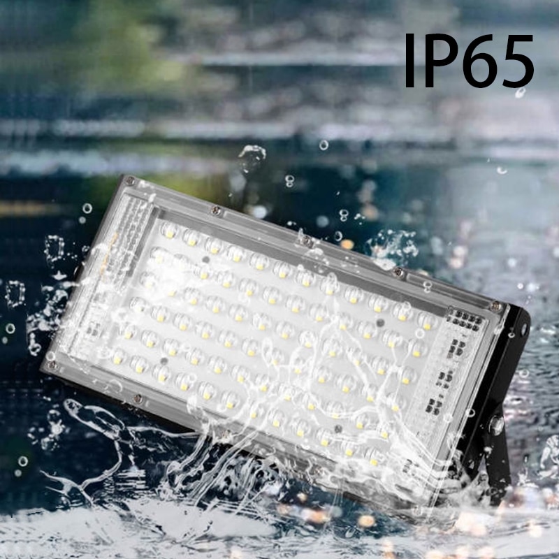 Led valonheitin 30w 50w 100w 220v valonheitin streetip 65 vedenpitävä ulkoseinä heijastin valaistus puutarha neliö spotlighted