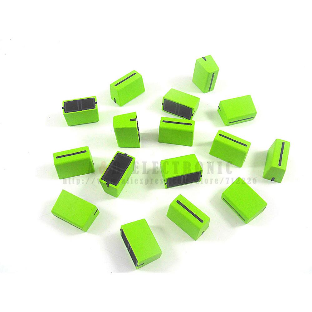 Tapa de Fader para potenciómetro de deslizamiento recto, 22mm x 14mm, color verde oscuro, para RANE TTM-54 56, 57, 61, 68, Sixty-Eight, 10 Uds.