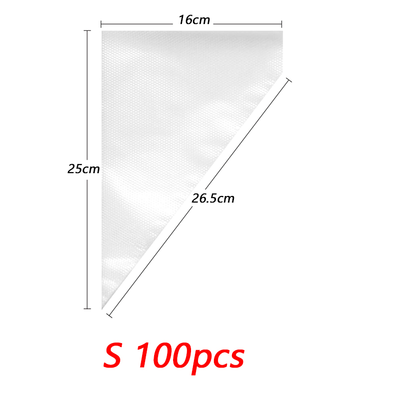 100/50/20 PCS Disposable Pastry Bag S/M/L Confectionery Bags Cake Cream Icing Fondant Decorating Kitchen Baking Piping Bag Tools: Beige