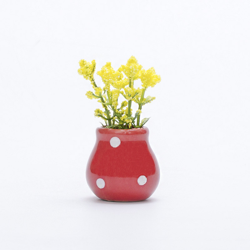 Ceramics Refrigerator Magnet Sticker Flower Vase Fridge Magnets Refrigerator Magnets Home Decor Mini Bonsai Plant Fridge Magnets: Orange