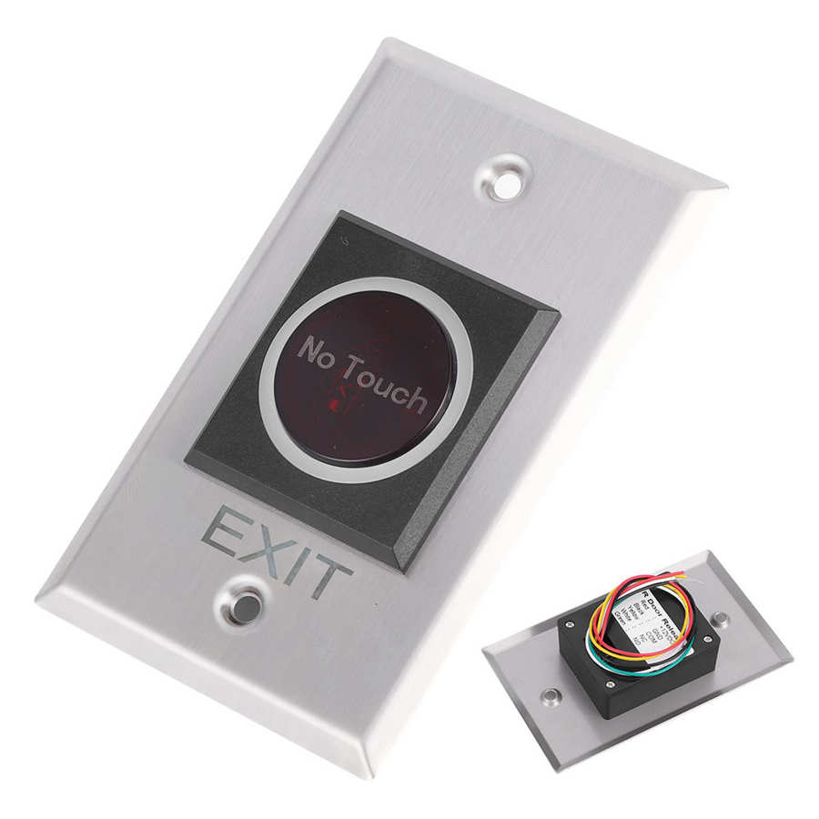 Infrarood Sensor Switch Non-Touch Exit Led Backlight Knop Toegangscontrole Systeem DC12V