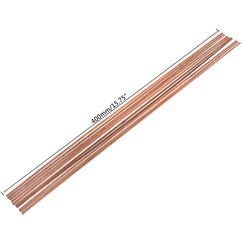 10 st 3*1.3*400mm lågtemperatur platta lödstavar för svetslödning reparation kopparelektrod