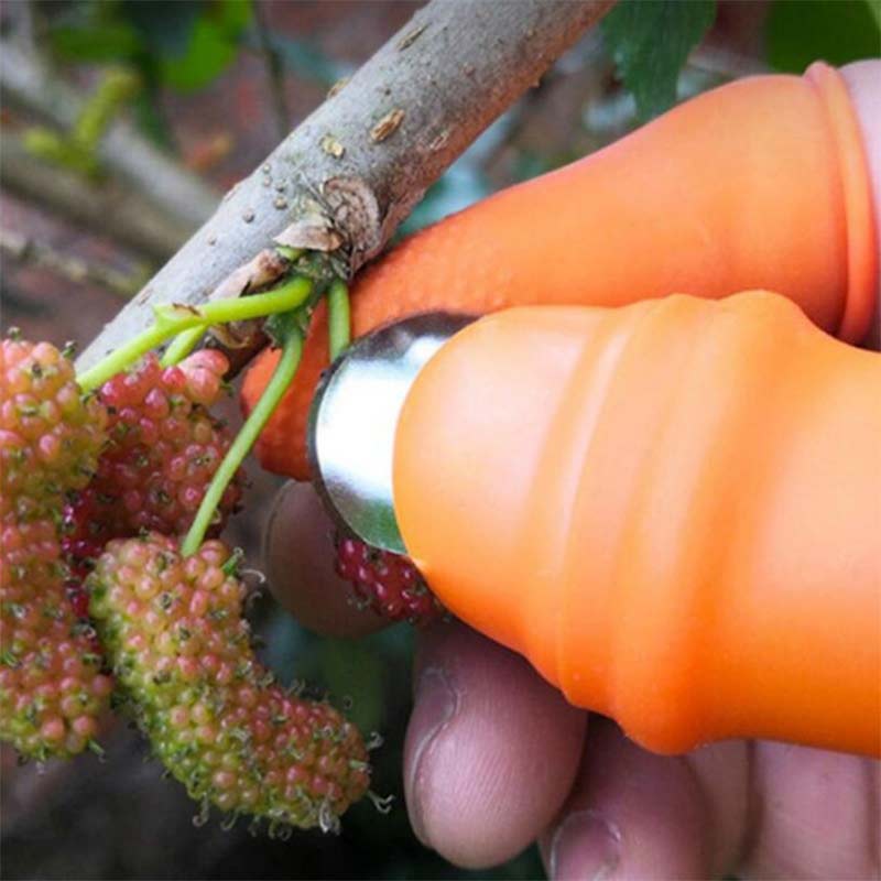 Silikonowy kciuk nóż ochraniacz na palce urządzenie robić skubania robić cięcia warzyw zestaw narzędzi rolniczych osłona na palce chroń palec