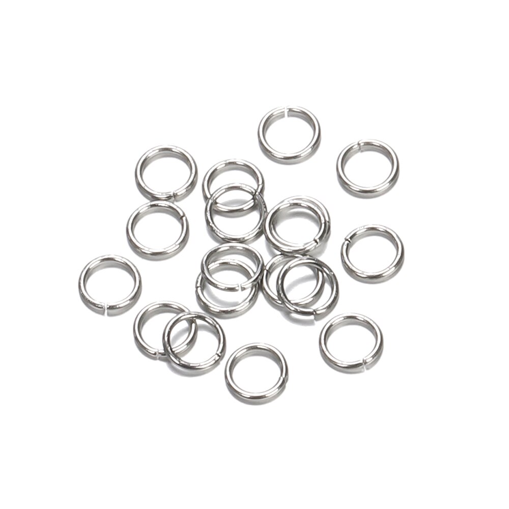 200 sztuk 100 sztuk ze stali nierdzewnej Jump pierścień 3-15mm pozłacane dzielone pierścienie do tworzenia biżuterii złącza łańcuchowe DIY akcesoria: 6mm Steel
