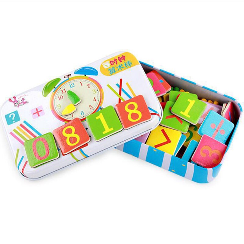 Wooden Magnetic Digital Counting Stick Educational Toys for Children Baby Mathematics Arithmetic Early Learning Education Toy