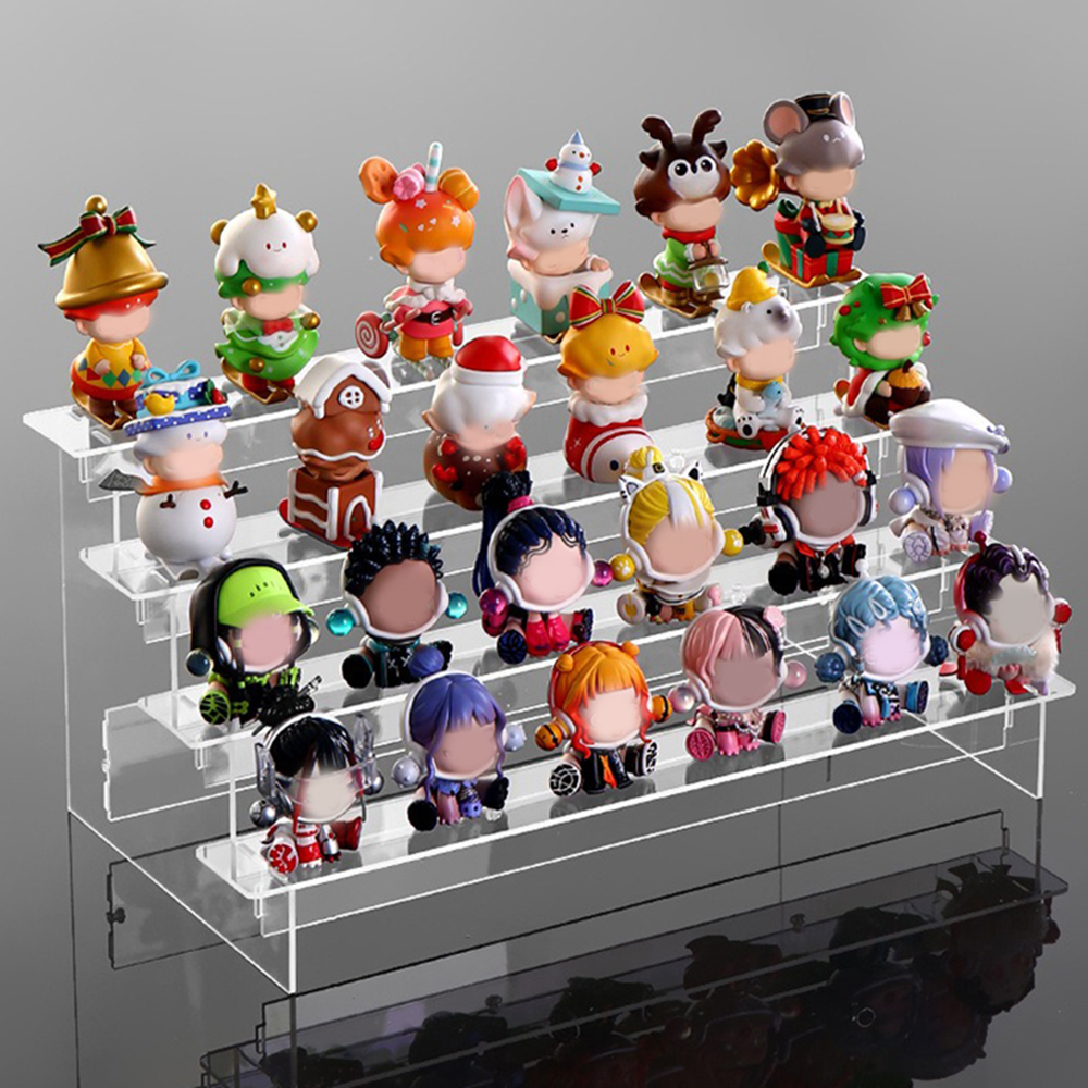 Transparent Shelf Organizers Display Stand Holder Figures Collectibles Storage Rack Perfumes Doll Removable Accessories