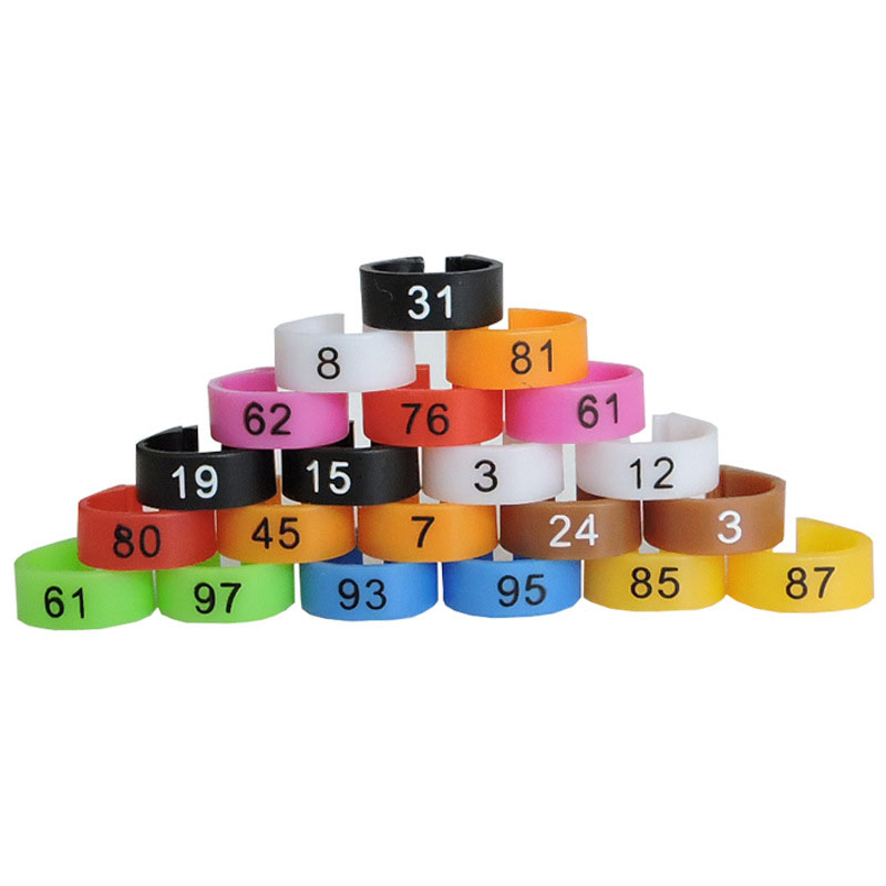 100Pcs Duif Been Met Gevogelte Duif Vogel Papegaai Clamp Ring Met Voet Ring Vogel Markering Ring Huisdier Vogel Benodigdheden vogel Accessoires