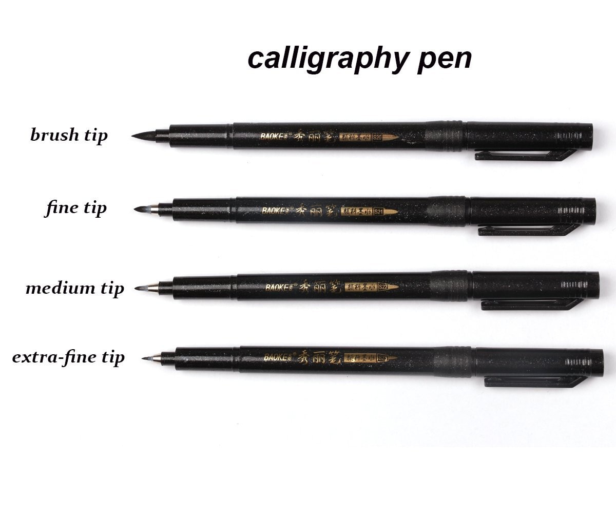 Kalligrafi pen hånd bogstavpenne pensel bogstaver penne tuscher refill sort blæk penne til skole tegning skrive kunst forsyninger