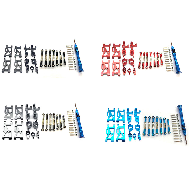 For wltoys 1:14 car upgrade parts metal steering rocker arm base c rear 144001 rc seat servo pull rod
