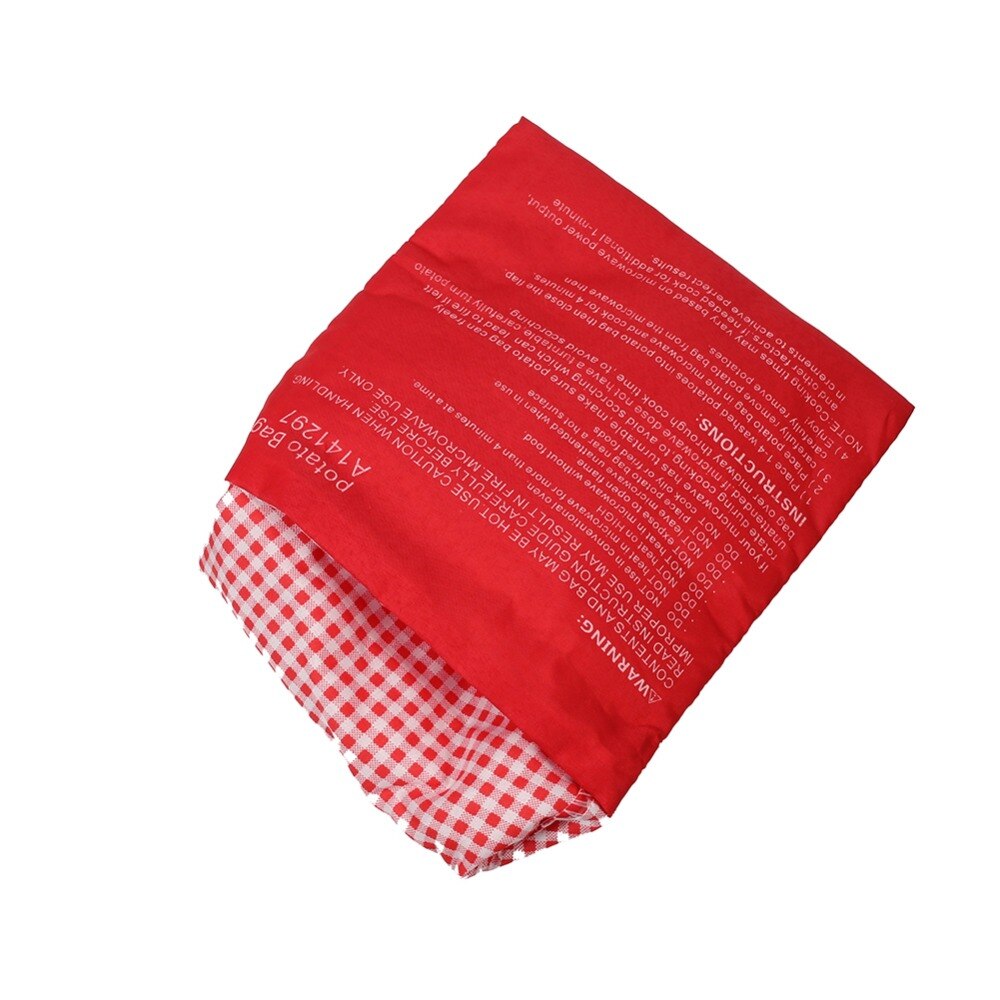 (3 Pack ) Microwave Potato Bag, Red 10 inch