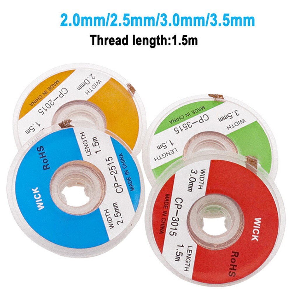 Suction Wire CP/CP-2515/CP-3015/CP-3515 2/2.5/3/3.5mm Desoldering Braid Solder Remover Copper Core Spool Wire Cable