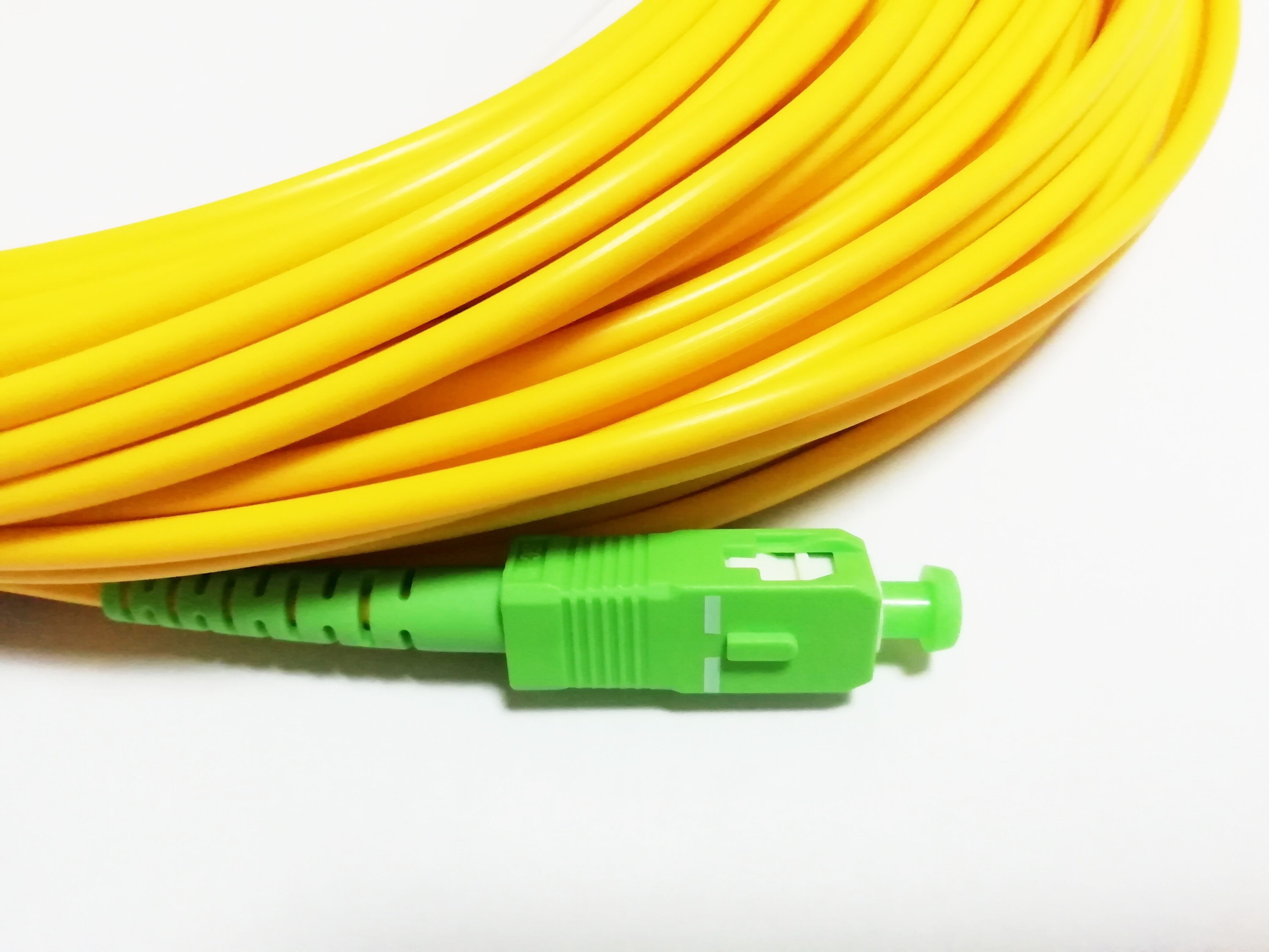 SM SX PVC 3mm 30 Meters SC APC Fiber Optic Jumper Cable SC/APC-SC/APC Fiber Optic Patch Cord