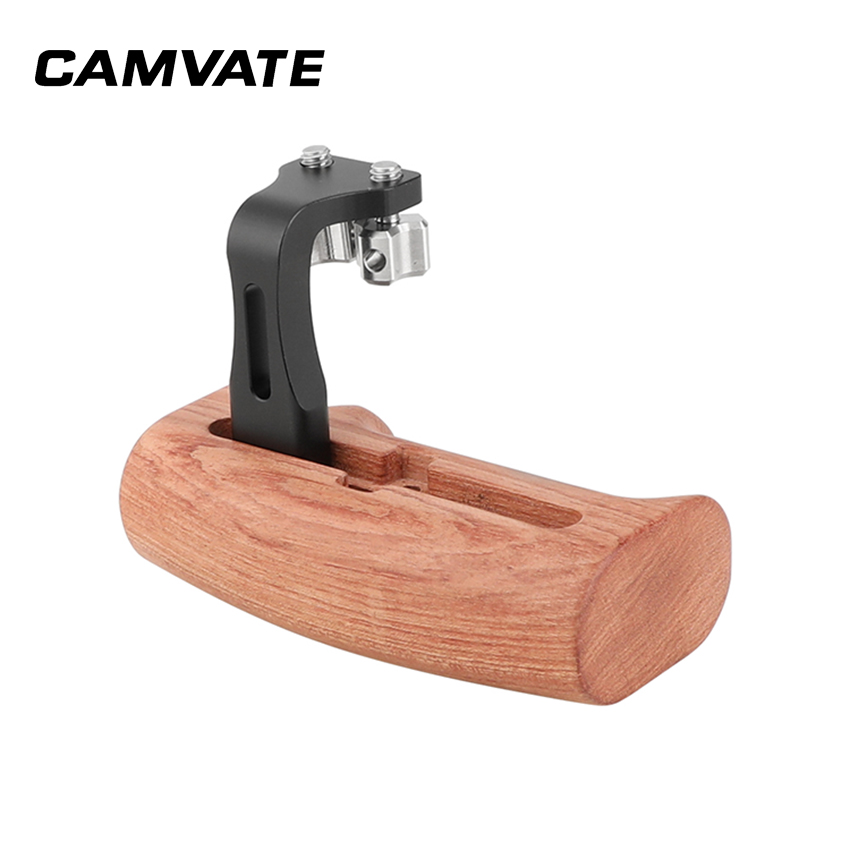 Camvate Veelzijdige Houten Handgreep Met Invertible & Verstelbare 1/4 "Duimschroef Verbinding (Weerszijden) C2355