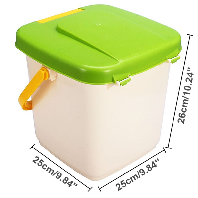 12L Compost Bin Recycle Composter Aerated Compost Bin PP Organic Homemade Trash Can Bucket Kitchen Garden Food Waste Bins