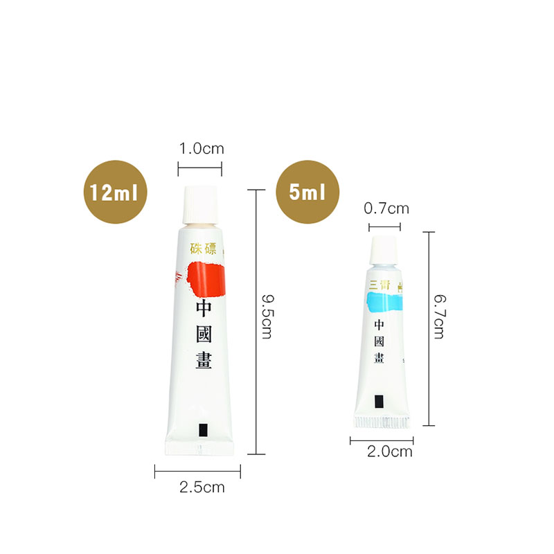 12/18/24 Kleuren 5/12Ml Chinese Schilderen Pigment Set Buis Aquarel Verf Set Voor Chinese Schilderkunst Inkt voor Kunstenaar Art Supplies