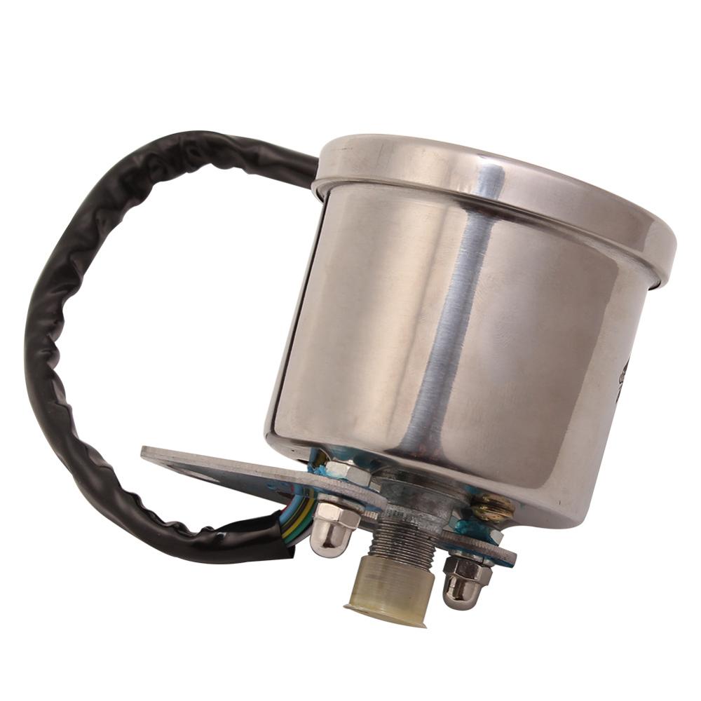 Cafe Racer 12V Universal Motorcycle Speedometer Odometer Motor Dual Speed Meter Gauge Miles with LED Indicator Speedometer