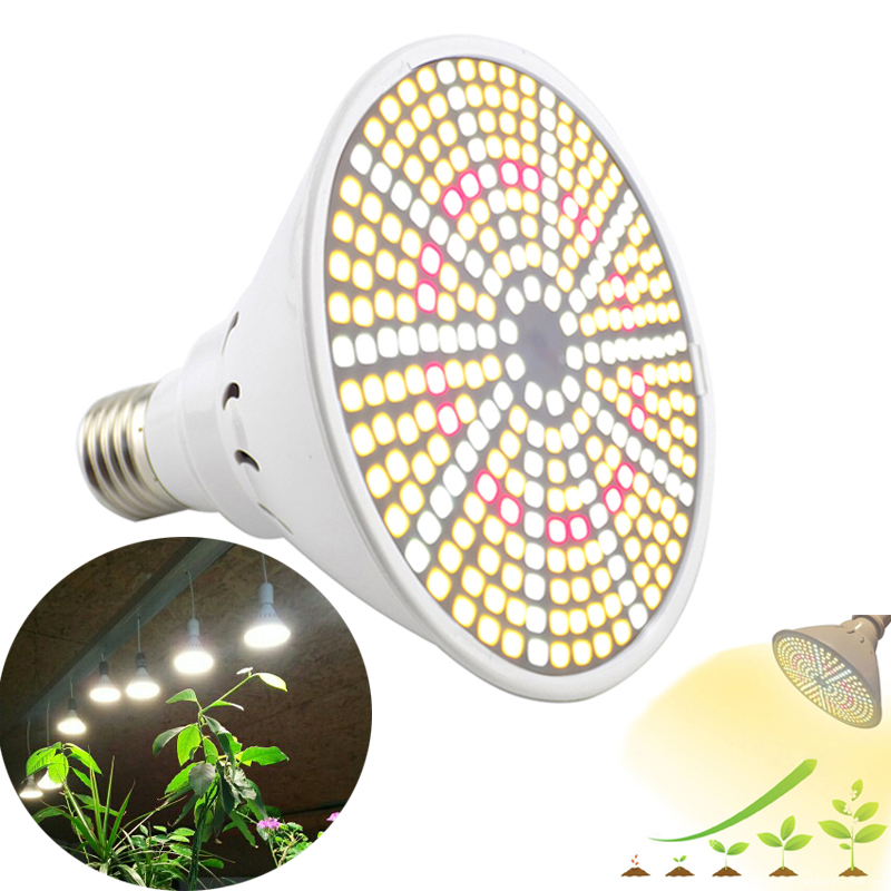 290 LED-Pflanzen-Glühbirnen, volles Spektrum, E27-Lampe, hydro-Sonnenlicht, Phyto-Lampe, Blumen-Wachstumszelt, Gemüse, Cultivo, Gewächshaus, Innenbereich