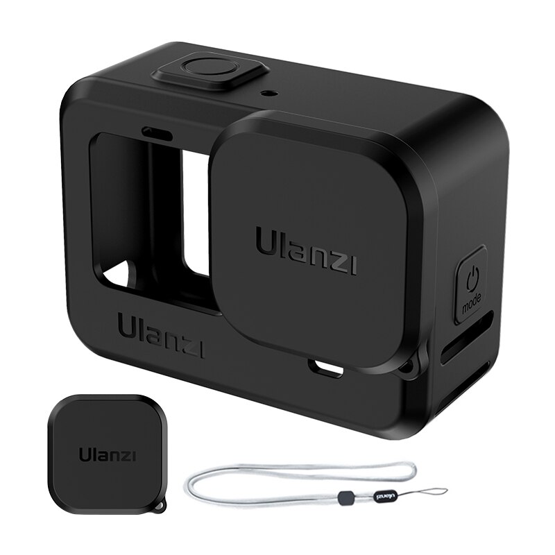 Ulanzi GoPro 9 10 Silicone Case for GoPro hero 9 10 black Protection Case Frame With Suction Cup Lanyard Camera Accessories: Default Title