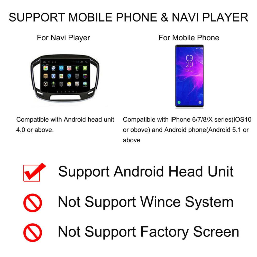 Taihongyu usb carplay dongle passer til ios iphone android 4.0 bil auto navigation afspiller hvid