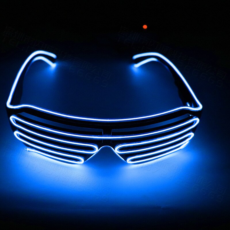 LED Gläser Licht hoch Schattierungen Blinkt Rave Hochzeit Party Brillen leuchtend glühend Nacht Zeigt Dekore Aktivitäzehn Weihnachten Versorgung: Blau