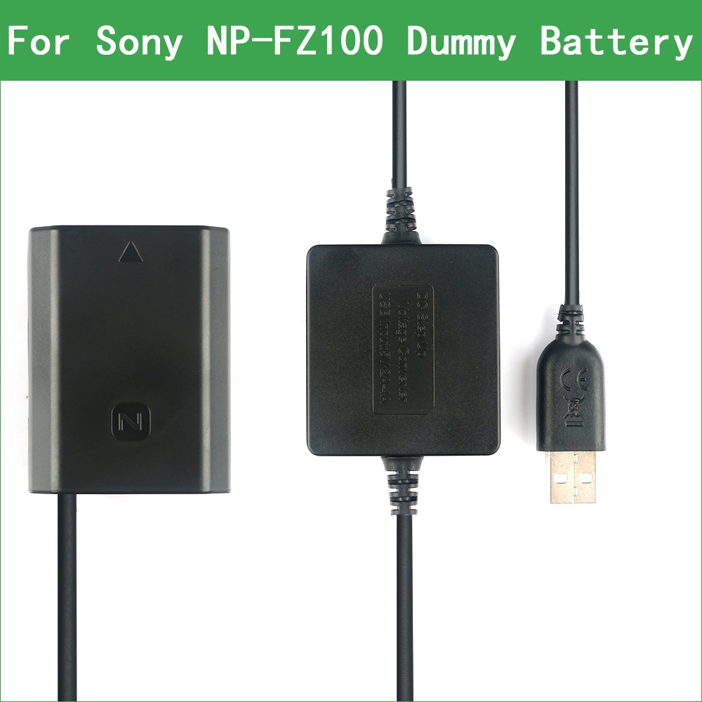 NP-FZ100 Np FZ100 NPFZ100 Dummy Batterij Power Bank Usb Kabel Voor Sony A9 ILCE-9 7C 7M3 7RM3 A9S A9R A7III a7R3 A6600 A7RIII A7C
