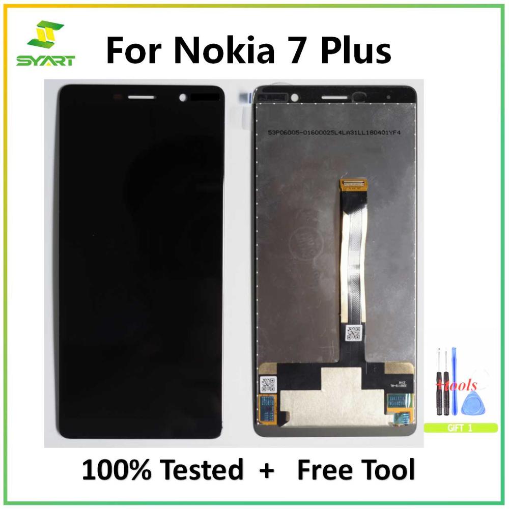 Voor Nokia 7 Plus Lcd Touch Screen Digitizer Vergadering Vervanging Voor Nokia 7 Plus N7Plus TA-1046 TA -1055 TA-1062 6.0 "LCD