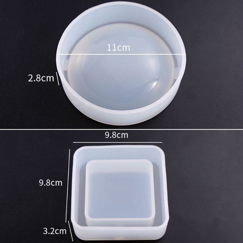 Siliconen siliconen mal diy asbak rond vierkant geometrisch sieraden maken epoxyhars spiegel knutselen mallen kristal handgemaakt