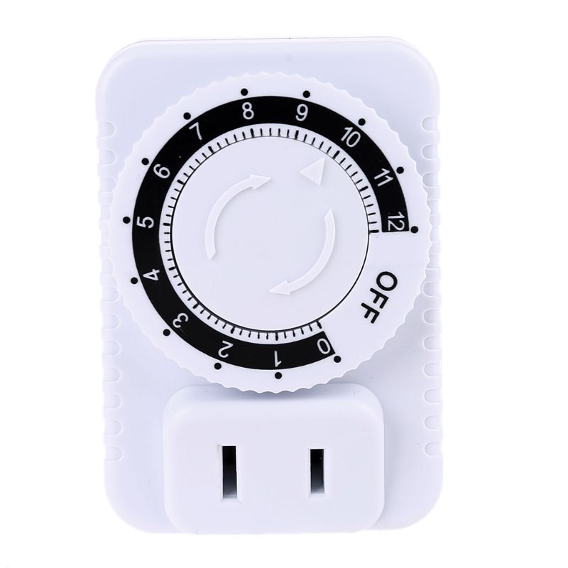 AC 110V/220V 12 Hour Mechanical US Plug Switch Timer Socket for Home Appliances Control Motorcycle Charging Timer 10A 1200W