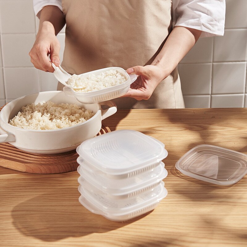 Fresh-keeping Box Frozen And Heated In Microwave Oven Vegetable Rice Separate Rice Sub Packaging Box Kitchen Organizer Container