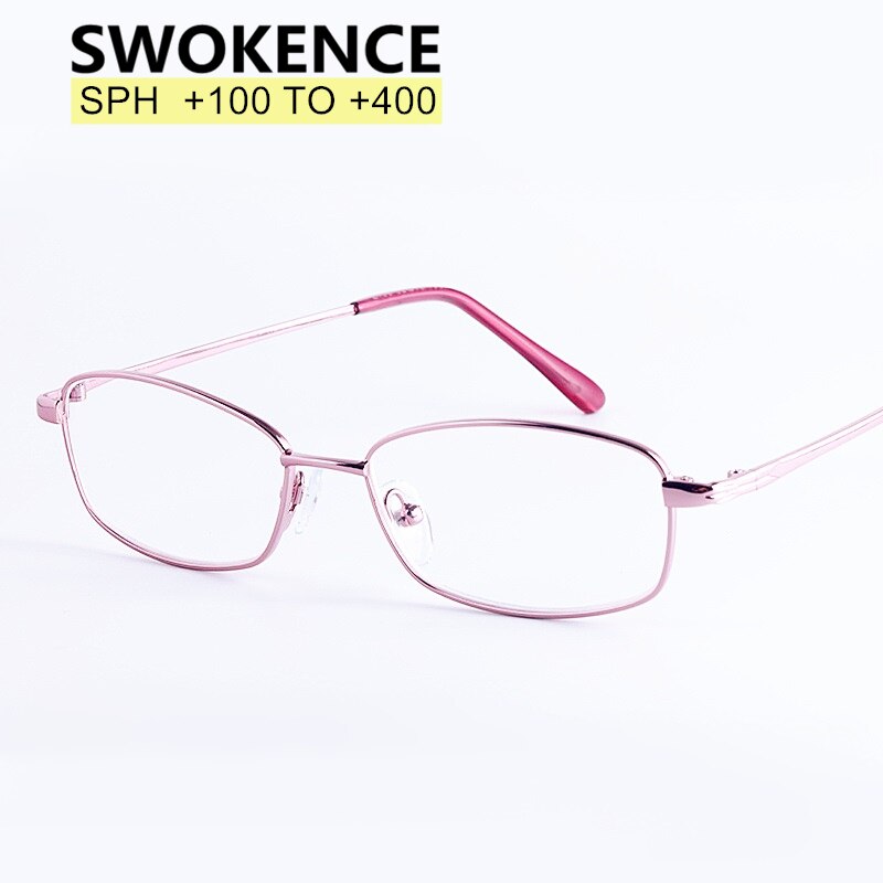 Swokence dames leesbril van topkwaliteit, roze montuur, presbyopie, hyperopie, bril, gafas de lectura  r131