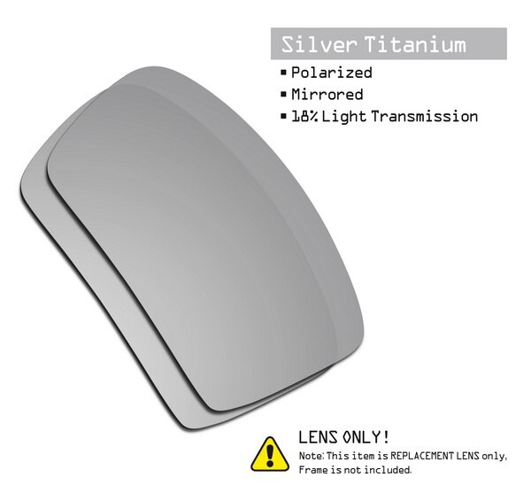 SmartVLT Polarized Replacement Lenses for Oakley Eyepatch 2 Sunglasses - Multiple Options: Silver Titanium