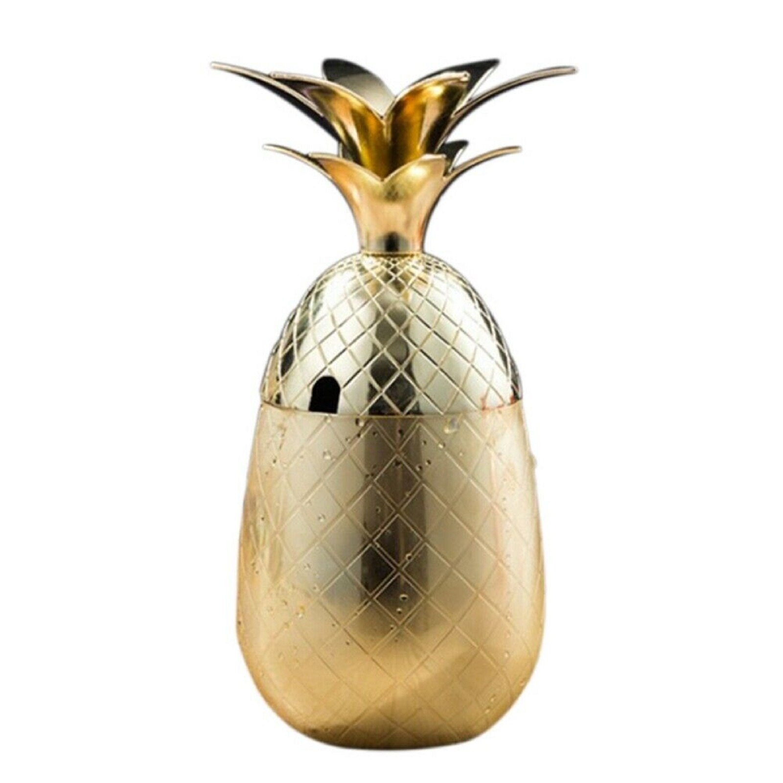 500ml Pineapple Ice Bucket Cocktail Drinks Bucket Metal Stainless Steel Ice Bucket Gold Silver 3 Colors Winebowls Mugs Bar Tools: Gold