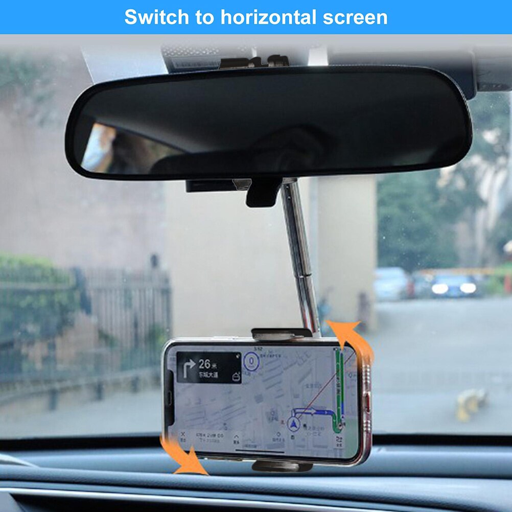 Universal- Auto Telefon Halfter 360 Grad Rotierenden Telefon Halfter Smartphone Ständer Auto Rückspiegel Montieren Telefon Halfter