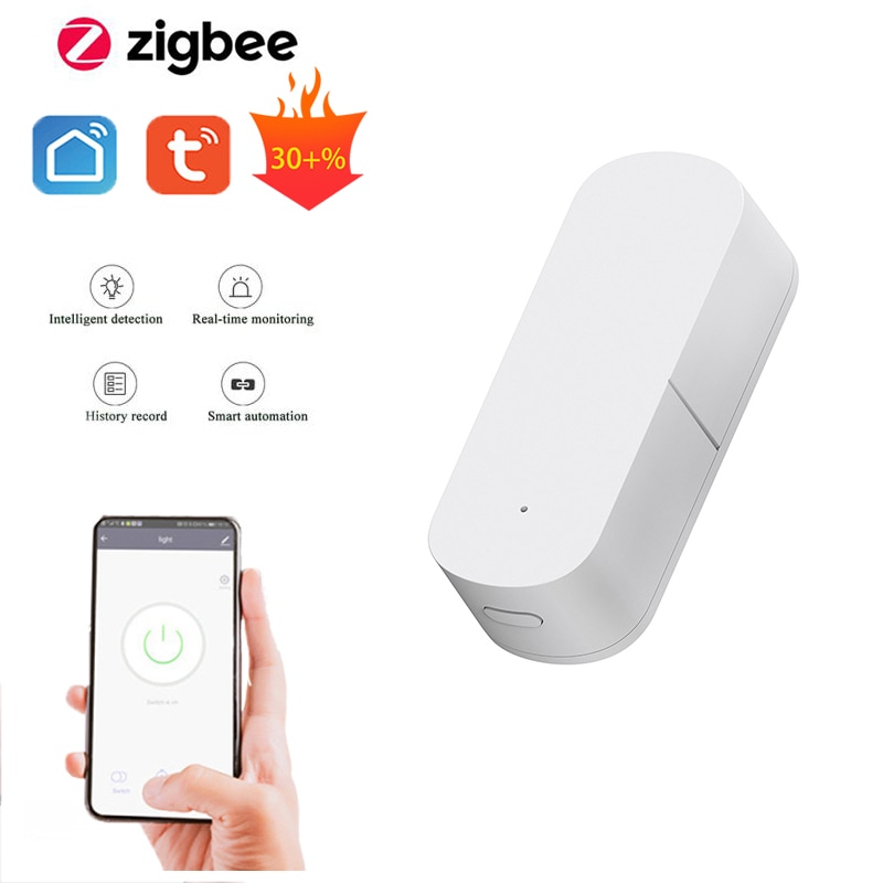 Tuya Zigbee Smart Vibration Sensor Detection Security Protection Smart Home Real-Time Alarm Push Status Sync via Smartlife APP