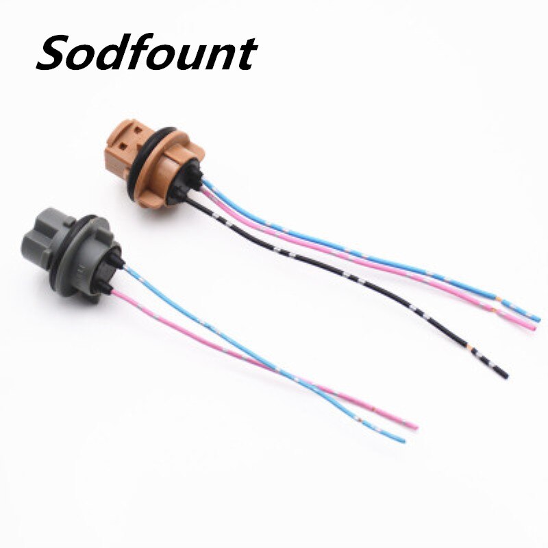 1pcs 7443 turn signal socket Car T20 one-way two-way modification brake light connector socket with line