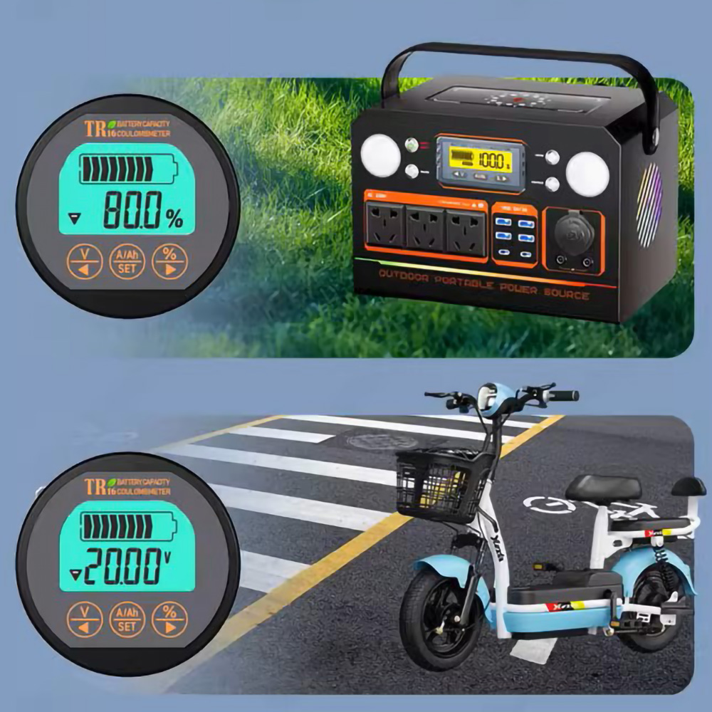 Coulomètre de test de capacité de batterie de haute précision, 50a/100a/350a, pour Pb li-lon LiFePo NiMH Nicd Pe types de batteries TR16