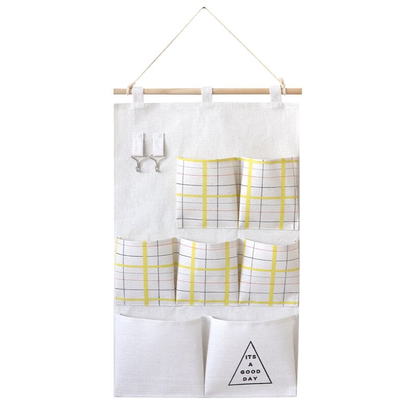 Hanging Storage Bag Durable Pocket Organizer Hanging Wardrobe Organizer Foldable Hanging Bag for Sundries Cosmetics: 7Pokets Style4
