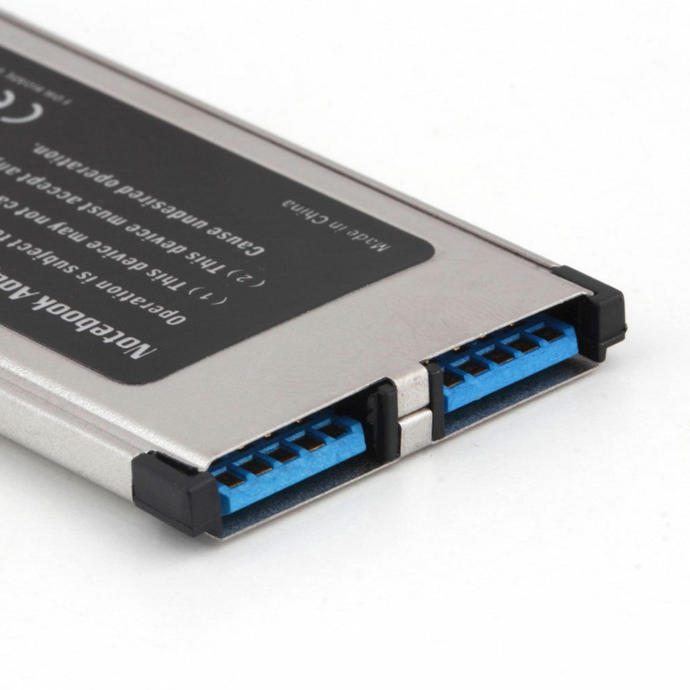 Durable Computer Notebook High Speed Adapter Stable Home Converter 2 Port 34MM Accessory Express Card Laptop USB 3.0