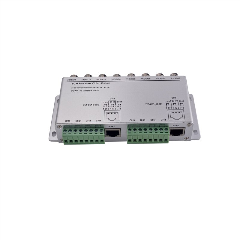 8Ch Passive Video Balun The BNC To UTP RJ45 Cat5 Camera Dvr Transceiver