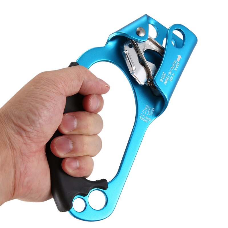 Hand Ascender Rock Climbing Tree Arborist Rappelling Gear Equipment for 8-1M Rope 4KN Load