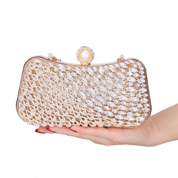 Evening Clutch Bag Women Bags Diamond Party Metal Crystal Clutches Luxury Small Hand Bags Chain Shoulder Bag