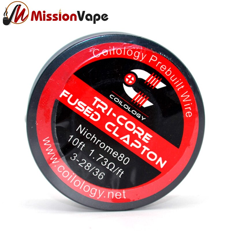 Coilology Premade NI80 Tri-Core Fused Clapton 3*28/36 AWG Gauge 1.73ohm 10 Feet Heating Wire