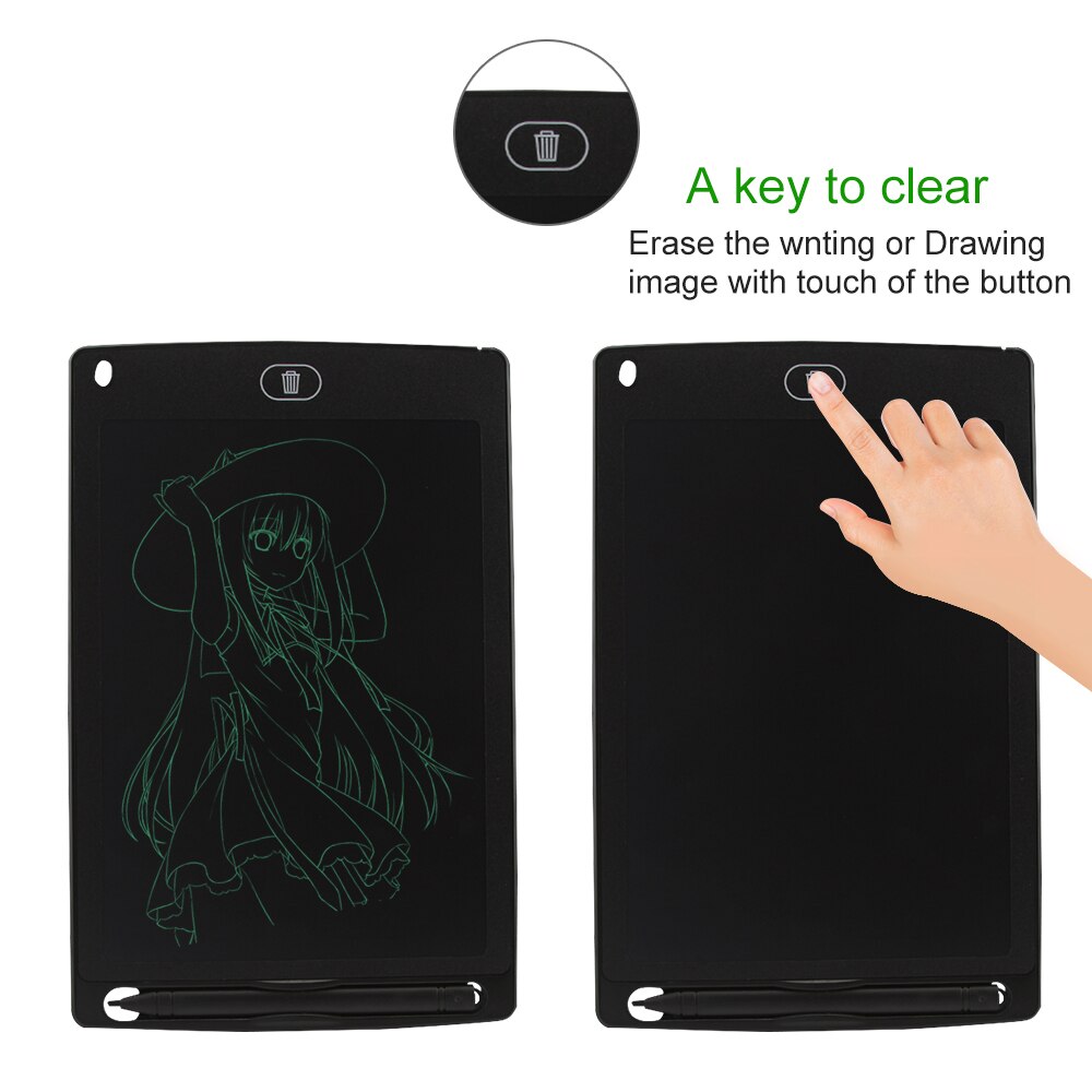 LCD Writing Tablet 8.5 Inch Pad Portable Electronic Writer Environmental Writing and Drawing Memo Board with Stylus for Kid