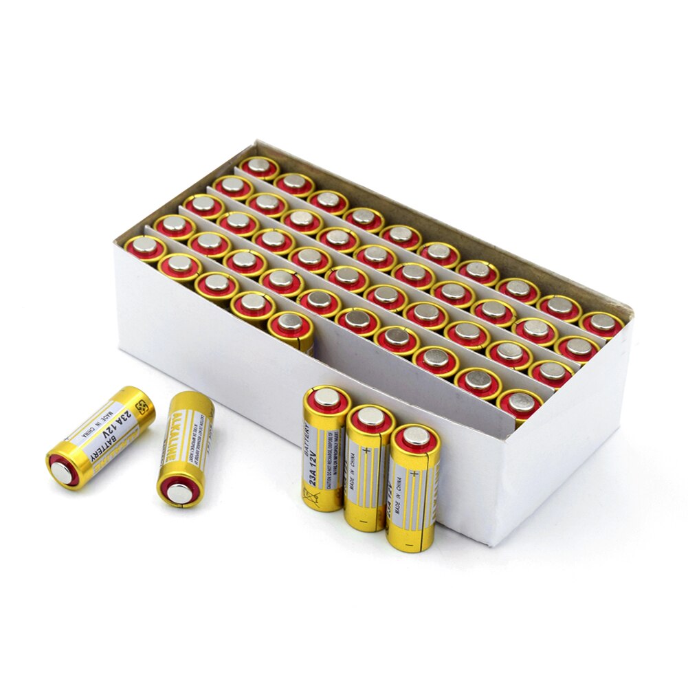 YCDC 12V pile alcaline 23A 23GA MS21 A23 E23A V23GA pour télécommande sonnette Original: 50 PCS