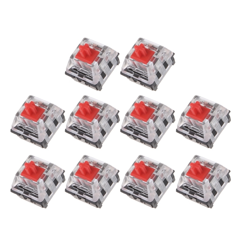 10Pcs 3 Pin Mechanical Keyboard Switch RED for Cherry MX Keyboard Tester Kit