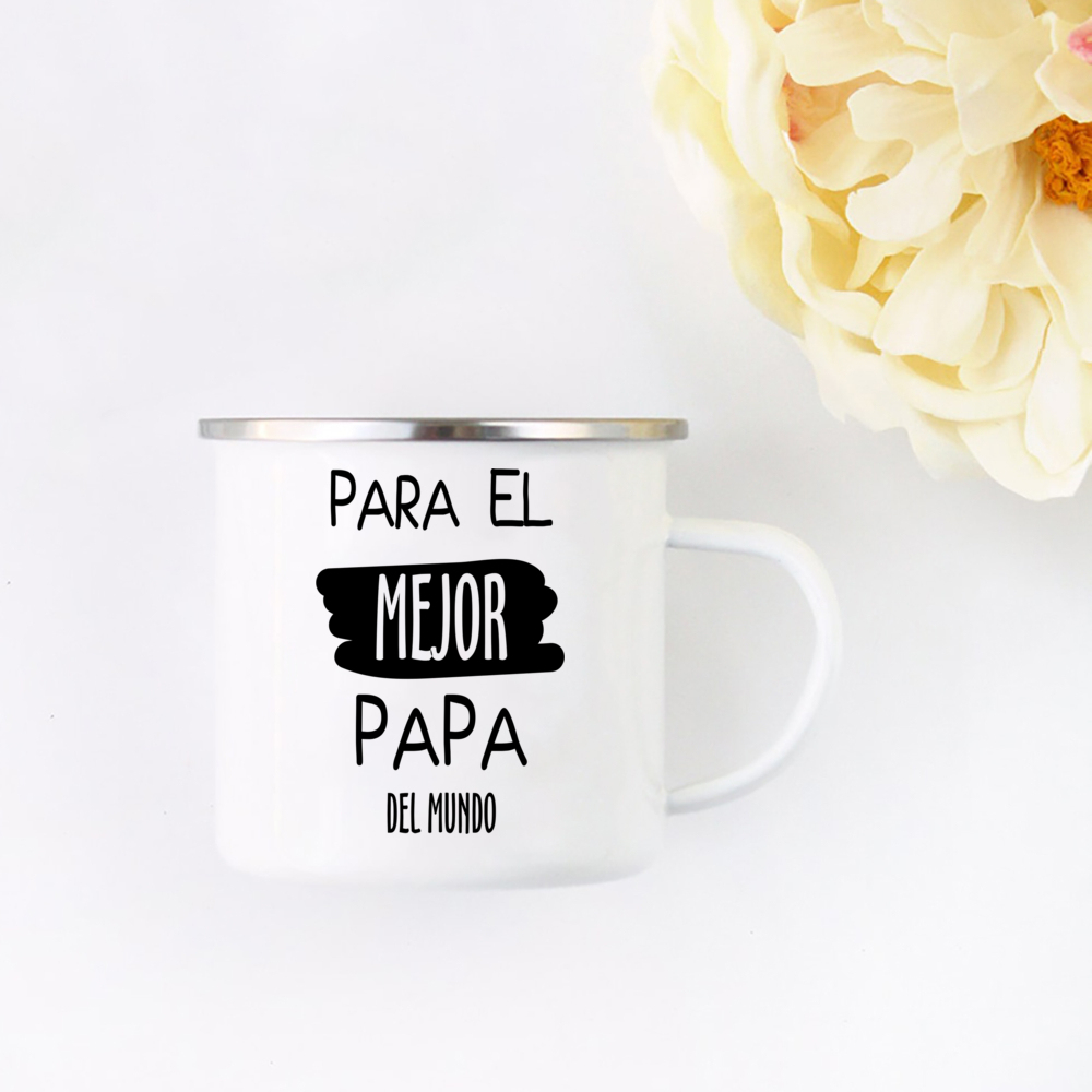 TU ES EL MEJOR PAPA EN EL MUNDO Taza esmaltada Café Té Taza esmaltada Bebida Agua El mejor original y divertido para el día del padre: Verde