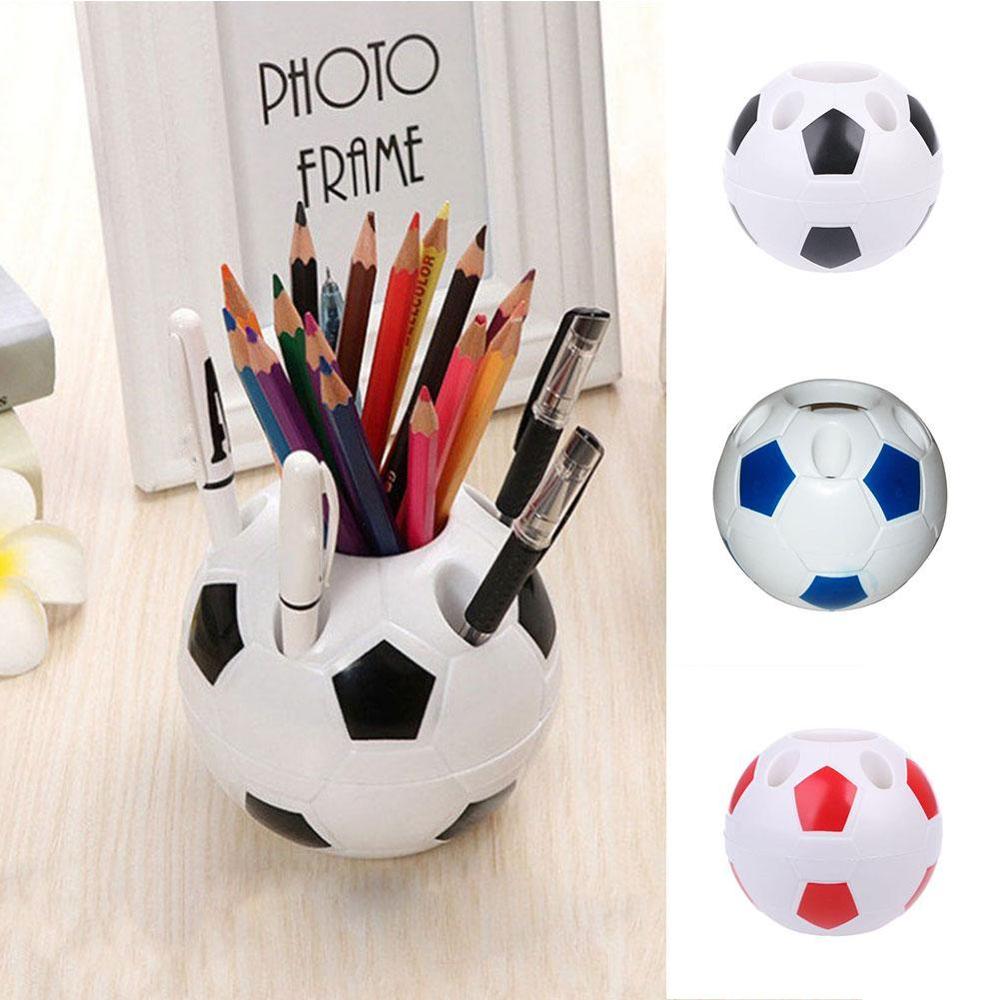 Soccer Shape Tool Supplies Pen Pencil Holder Football Shape Toothbrush Holder Desktop Rack Table Home Decoration Student