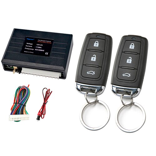 Auto Centrale Deurvergrendeling Keyless Systeem Centrale Vergrendeling Met Auto Alarm Systemen Auto Centrale Kit Afstandsbediening: Rood